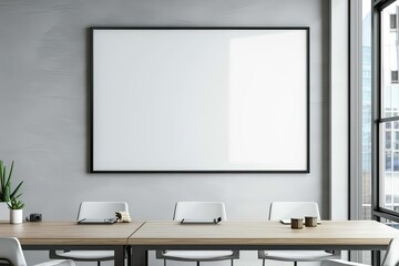 Premium Quality Visual of Presentation Business Board Mockup in Conference Room