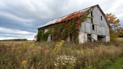 Obraz premium old barn in the countryside