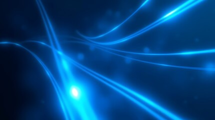 Obraz premium Animation of multiple shiny light lines moving on black background 