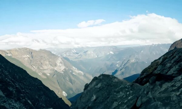 mountain landscape with clouds