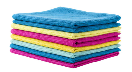 colorful towels isolated on white
