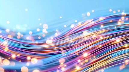 Fototapeta premium Abstract Colorful Light Waves Design