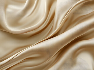 Obraz premium Luxurious Beige Silk Fabric – Smooth and Elegant Texture