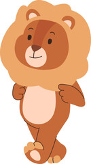 Cute Cartoon Lion Standing