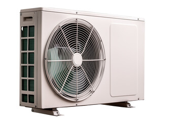 Fototapeta premium Outdoor Air Conditioner Unit Isolated on White Background