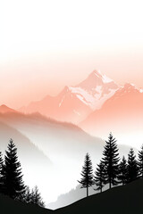 Fototapeta premium flat vector illustration of scenic German, Austrian, and Swiss landscape travel poster