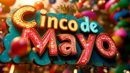 Obraz premium Cinco de Mayo colorful celebration decoration background
