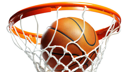 Fototapeta premium basketball hoop and ball on transparant background 