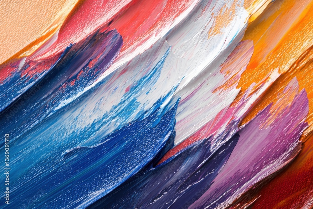 Aufkleber vibrant and dynamic abstract painting showcasing bold colors and textured brushstrokes created durin