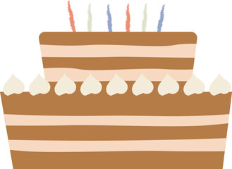 Layered Cake with Candles