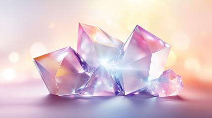 A cluster of asymmetrical polygons