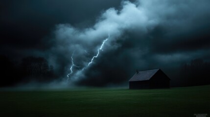 Stormy Night Landscape