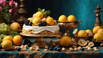 A close-up image of a bowl of spaghetti tossed with saut&eacute;ed mushrooms and garnished with herbs.