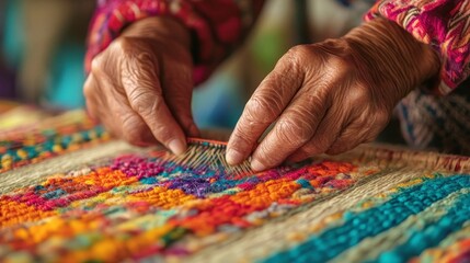 Crafting Colorful Textile Art