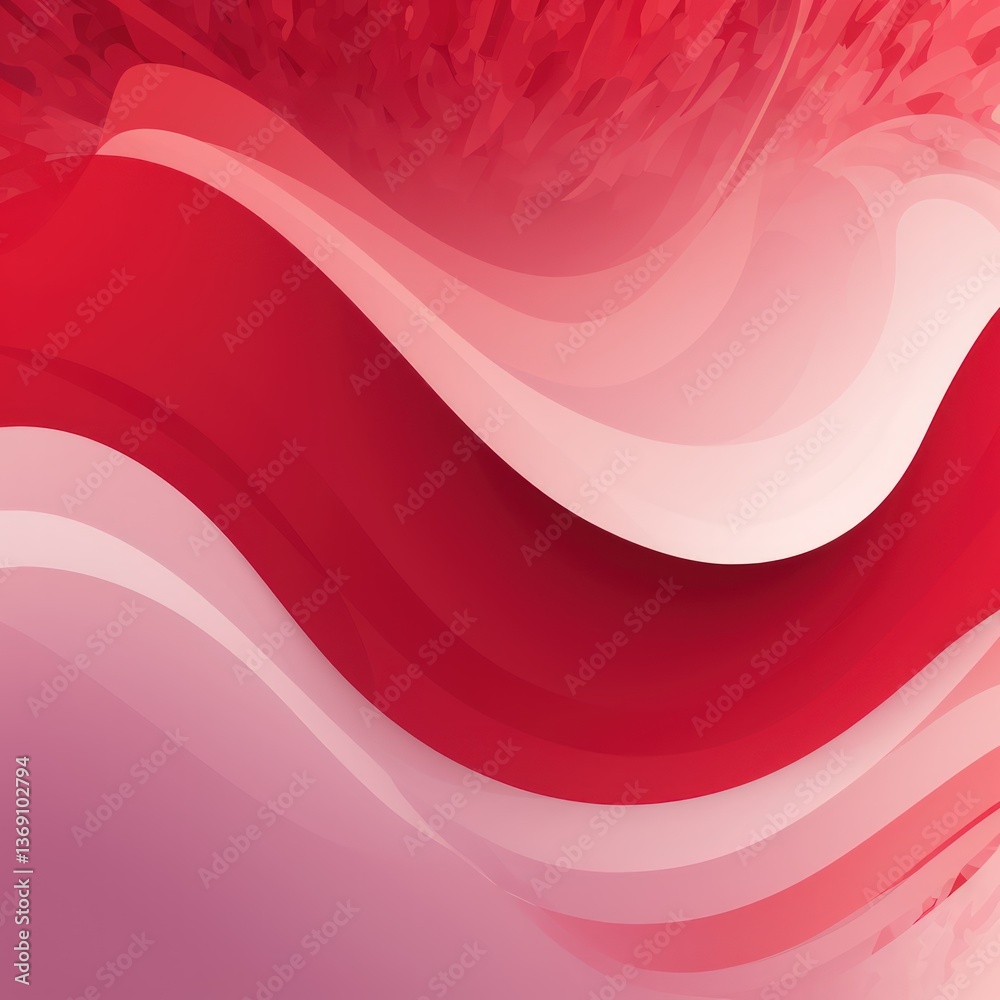 Wall mural abstract background red. abstract red background with waves