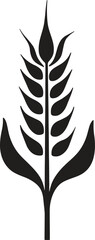A black Wheat silhouette flat design vector icon logo illustration isolated on white background
