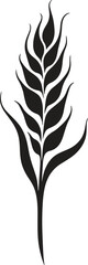 A black Wheat silhouette flat design vector icon logo illustration isolated on white background