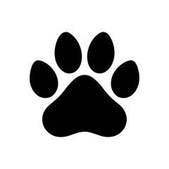 Lynx paw print silhouette vector flat illustration design. © Techzaka
