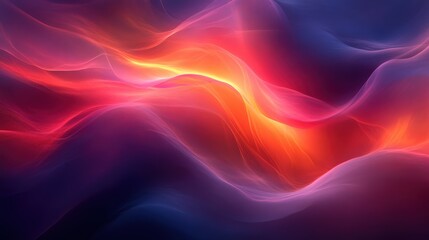 Fototapeta premium Vibrant Abstract Waves of Light in Shades of Red and Purple