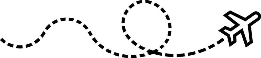 Fototapeta premium Airplane aviation icon in flat. isolated on transparent background