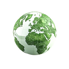 Green Earth Globe Sustainable Future Hopeful Planet