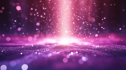 Obraz premium Pink glitter bokeh background, light beam