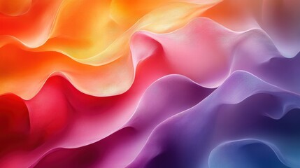 Obraz premium Vibrant Abstract Waves of Color in Fluid Motion and Soft Light