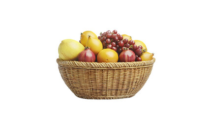 A basket brimming with fresh fruits and vegetables perfect for health and nutrition themes