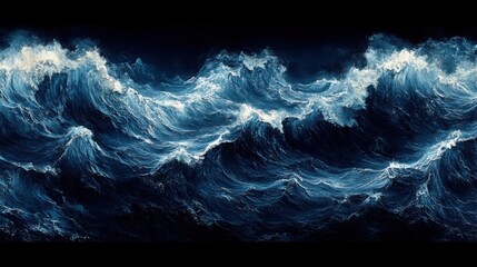 Fototapeta premium A dark blue surface with faint, natural texture, transitioning smoothly from deep navy to indigo. The overall feel is minimalist and modern, with a soft sheen reflecting subtle light