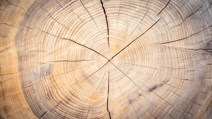 Fototapeta premium Stunning Tree Rings Texture Nature s Time Capsule Detailed Wood Grain Warm Golden