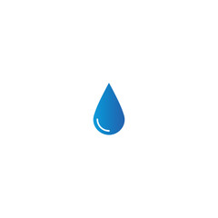 Water drop icon logo flat vector design
