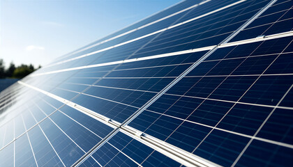 Obraz premium Close-Up of Solar Panel Surface with Geometric Texture