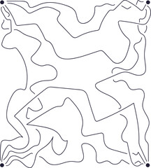 Art with dots in corners and lines or wires