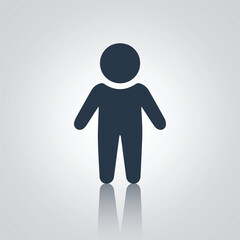 Pictograms of baby, children, signs, icons, dark color, with a silver background