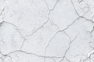 Highresolution image of a cracked white wall texture showing detailed surface damage and aged appearance