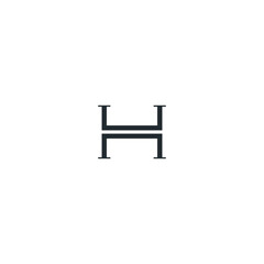 Minimalist Letter H Monogram Logo Design