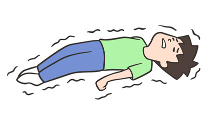 強直性痙攣の男性