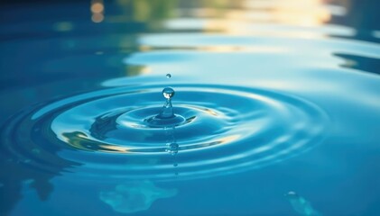 Subtle water ripples creating a calming visual rhythm , flowing, serene