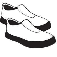 Pair of shoes silhouette