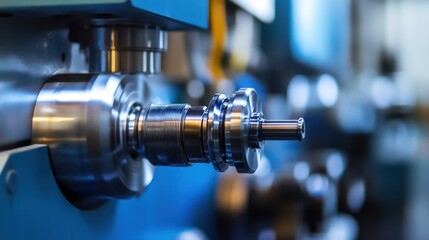 Fototapeta premium A precision CNC machining workshop producing high-quality metal components.