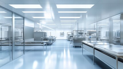 A state-of-the-art food processing factory with automated packaging lines.