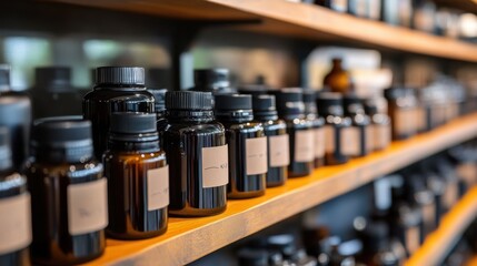 A well-organized inventory shelf with products labeled for easy tracking.