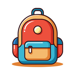 Colorful Backpack Illustration A Vibrant and Stylish Vector Illustration Backpack Design for School Travel or Hiking Adventures
