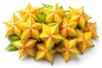 A Pile of Fresh Juicy Star Fruits Ready to Eat Tropical Starfruit Delicious Exotic Fruit