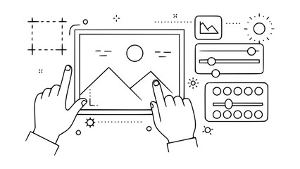Photo Editing Pose Line Art: Simplify Digital Art with Minimalist Art
