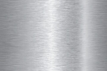 Highresolution image of brushed metal texture with a bright central vertical line showing the brushed metallic grain and subtle light reflection