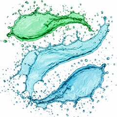 Obraz premium green water splash AI generative