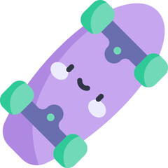 skateboard Illustration on a white background