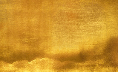 Shiny yellow leaf gold foil texture