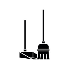 broom icon vector design template elegant style